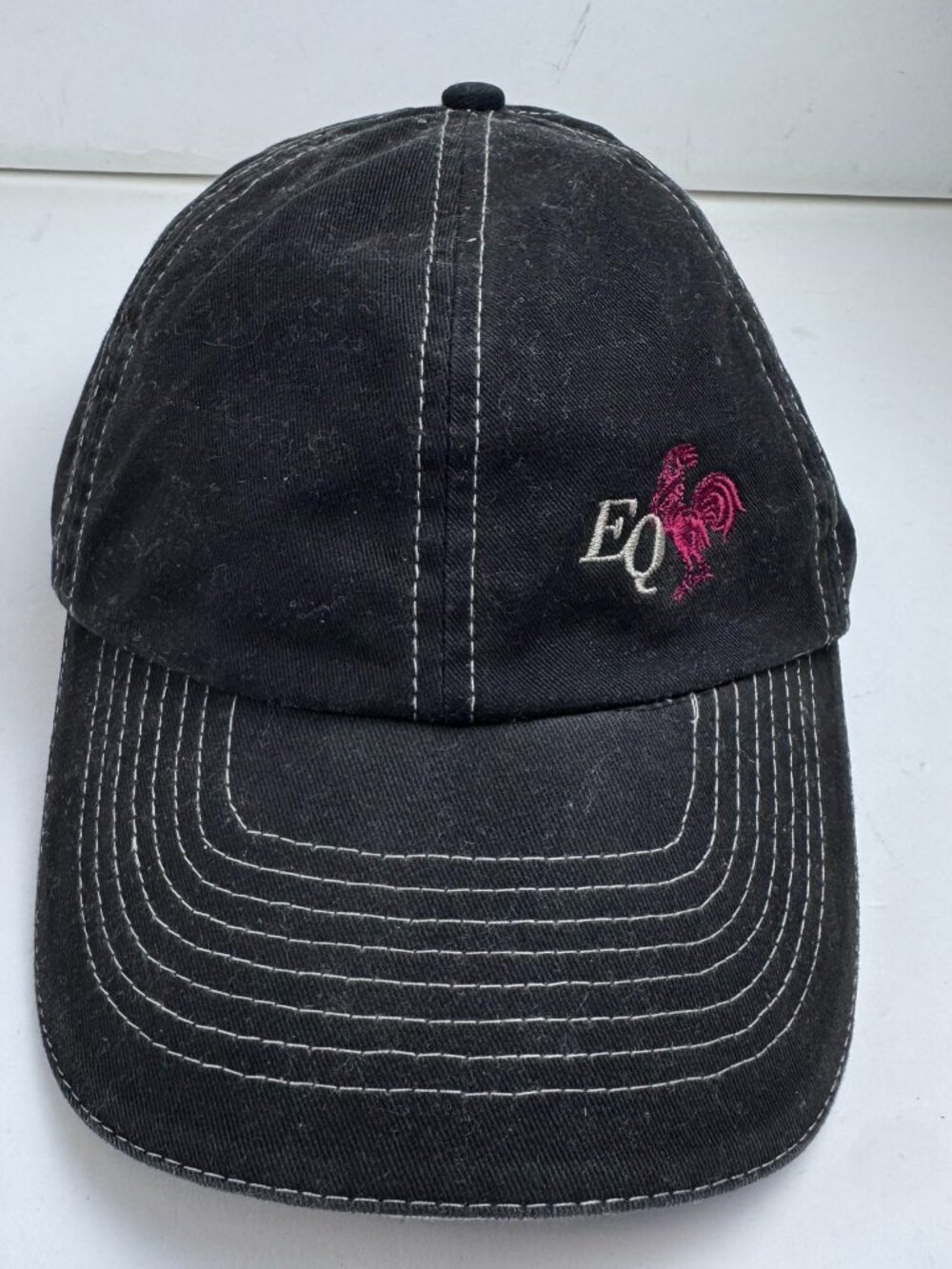 EQ Equilibrio Rooster Embroidered Hat Black KC Caps Contrast Stitch Cap OSFM